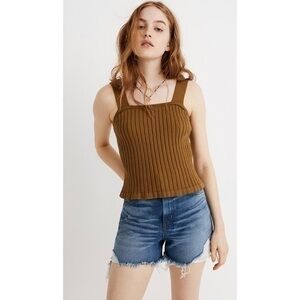 Madewell • Tilney Ribbed Sweater Tank Olive S NWOT
